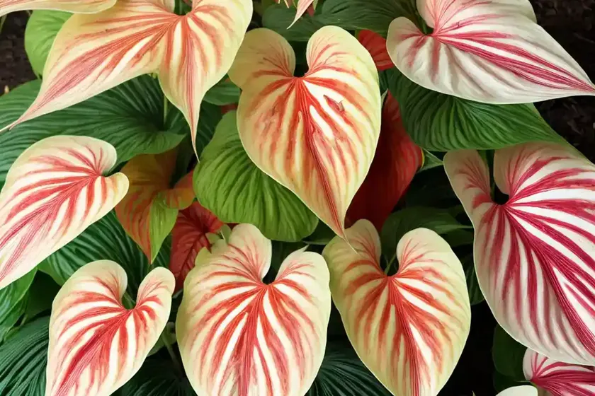 Florida sweetheart caladium (caladium bicolor ‘florida sweetheart’) — photo 2