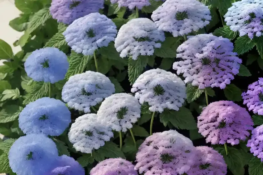 Floss flower (ageratum houstonianum ‘blue horizon’) — photo 3