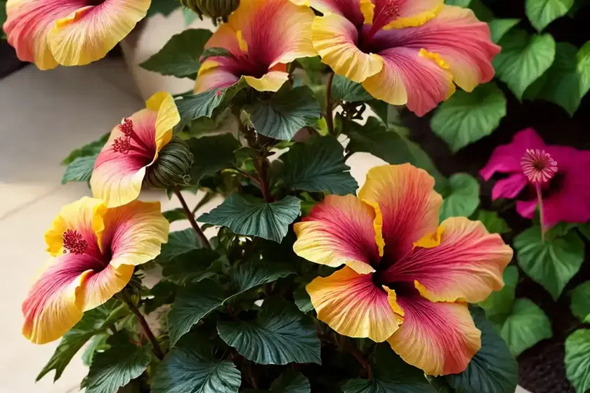 Flower-of-an-hour (hibiscus trionum) — photo 3