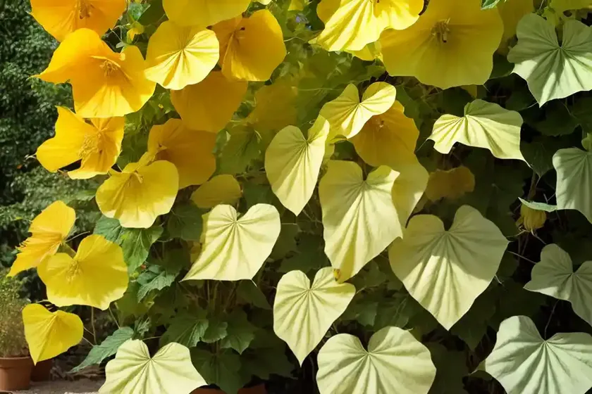 Flowering-maple (abutilon pictum ‘gold dust’)