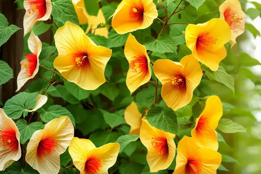 Flowering maple plant (abutilon striatum) — photo 3