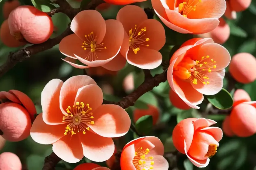 Flowering quince (chaenomeles ‘orange storm’) — photo 2