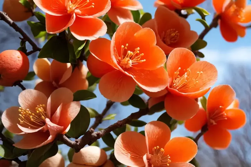 Flowering quince (chaenomeles ‘orange storm’) — photo 3