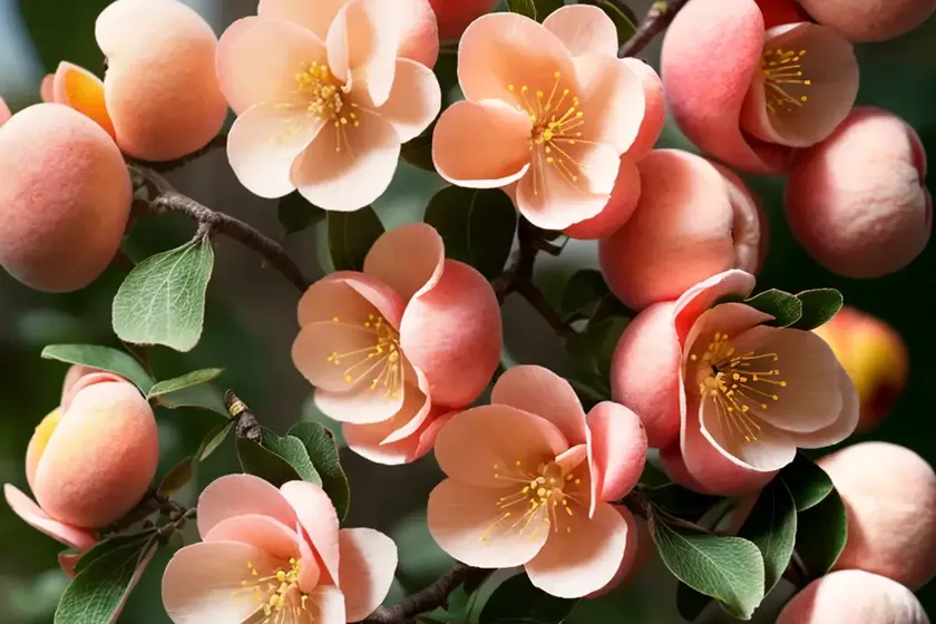 Flowering quince (chaenomeles speciosa ‘nccs4’ double take peach) — photo 2