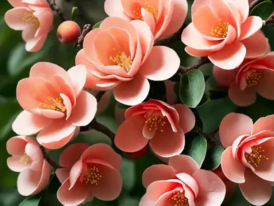 Flowering Quince (Chaenomeles Speciosa ‘NCCS4’ DOUBLE TAKE PEACH)