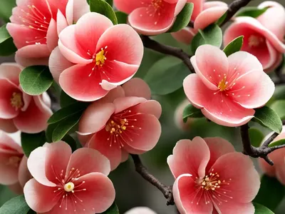 Flowering Quince (Chaenomeles Speciosa ‘Toyo-Nishiki’)
