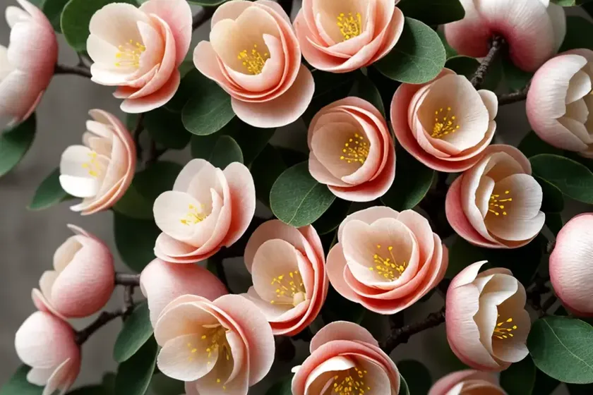 Flowering quince (chaenomeles x superba ‘cameo’) — photo 2