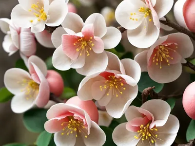Flowering Quince (Chaenomeles X Superba ‘Low’ N White’)