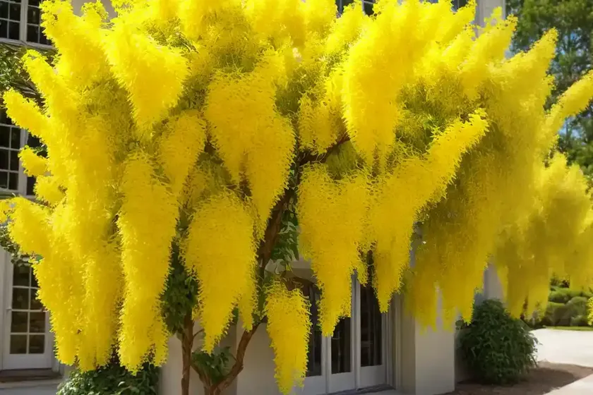 Forsythia suspensa (weeping forsythia) — photo 3
