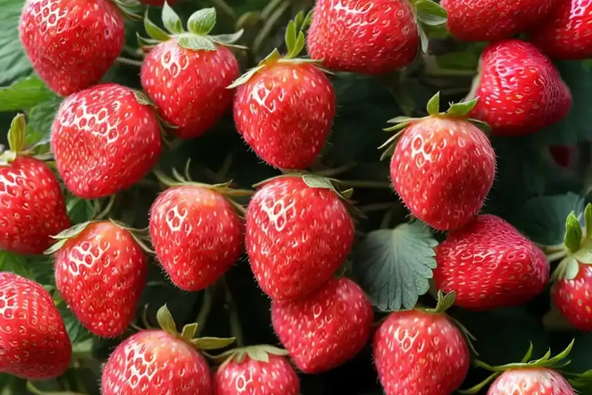 Fragaria x ananassa ‘berried treasure pink’ (everbearing strawberry) — photo 2