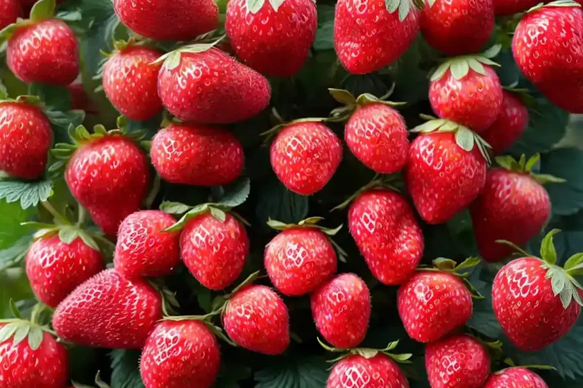 Fragaria x ananassa ‘berried treasure pink’ (everbearing strawberry) — photo 3