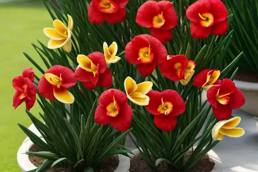 Freesia single red) — photo 2