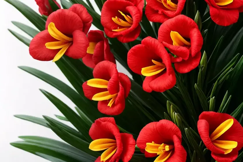 Freesia single red) — photo 3