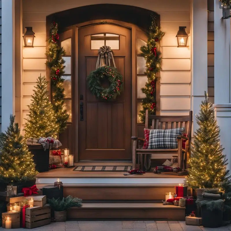 Front porch christmas decorations ideas