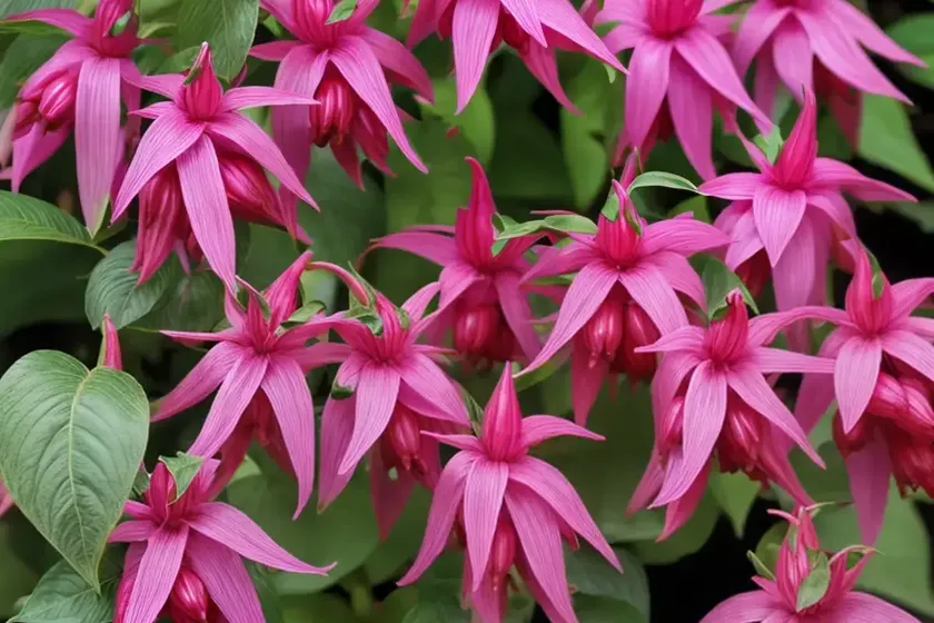 Fuchsia magellanica var. molinae (hardy fuchsia)