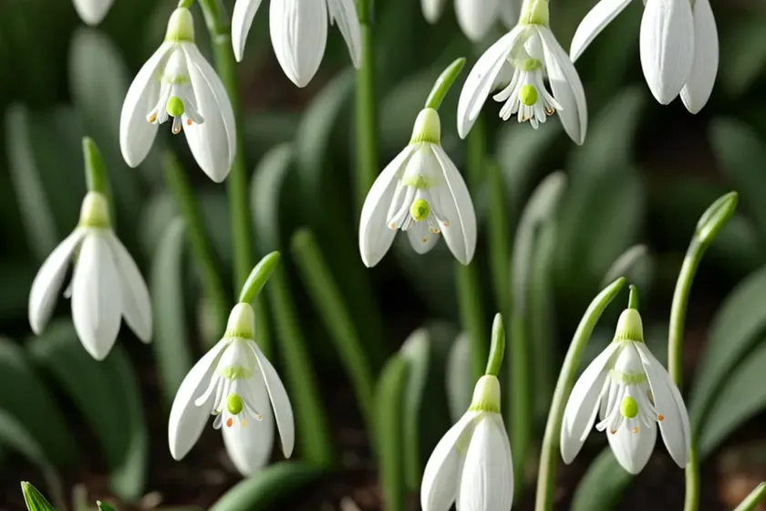 Galanthus elwesii (greater snowdrop) — photo 3
