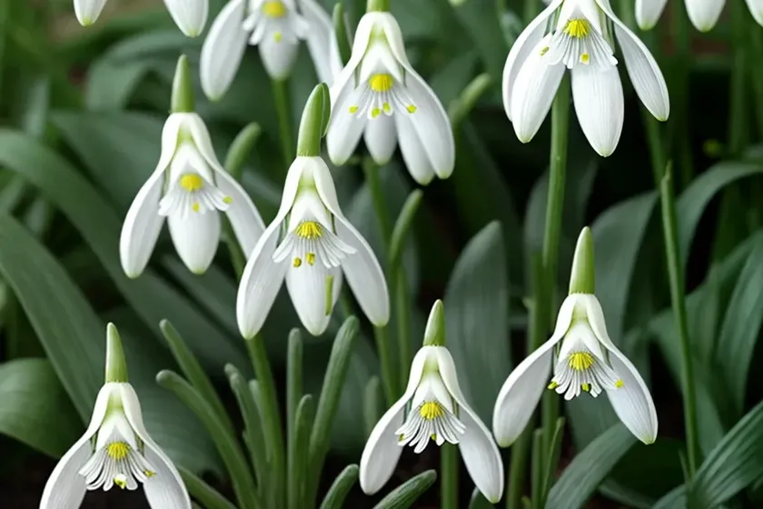 Galanthus elwesii (greater snowdrop)