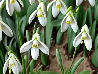 Galanthus Nivalis F. Pleniflorus ‘Flore Pleno’ (Double Snowdrop)