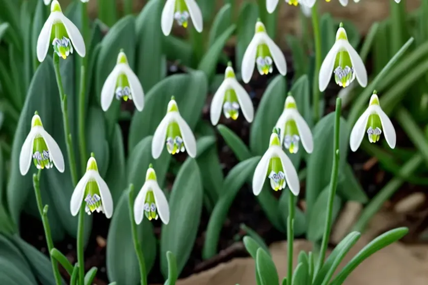 Galanthus nivalis sandersii group (snowdrop) — photo 2