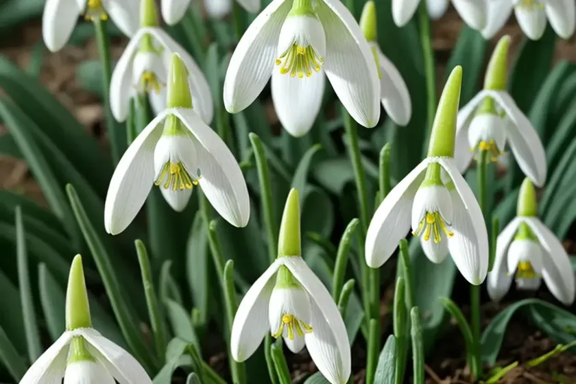 Galanthus nivalis (snowdrop)