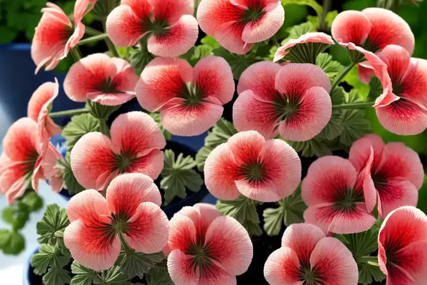 Geranium plant (pelargonium zonale)