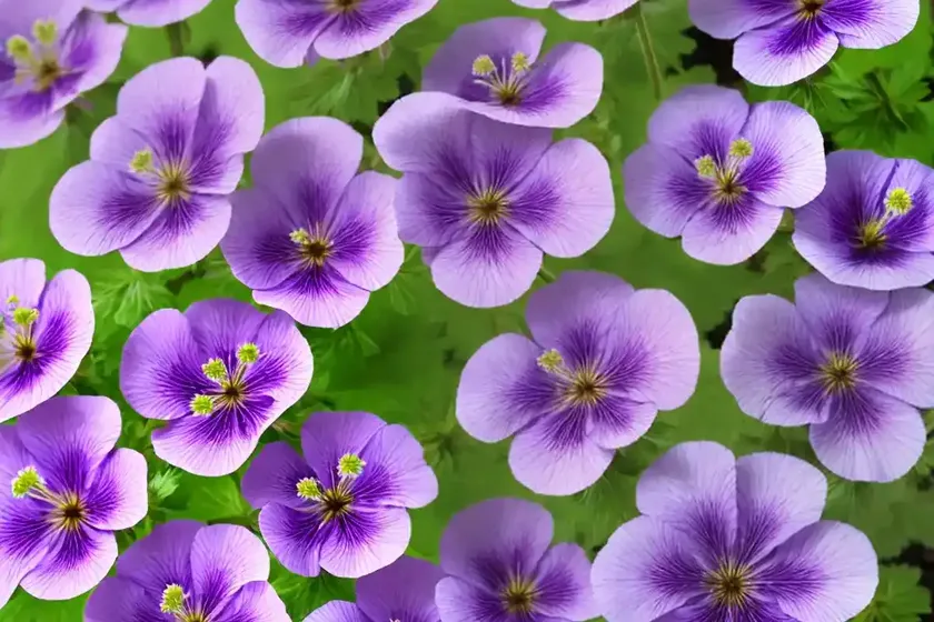 Geranium x magnificum (purple cranesbill)