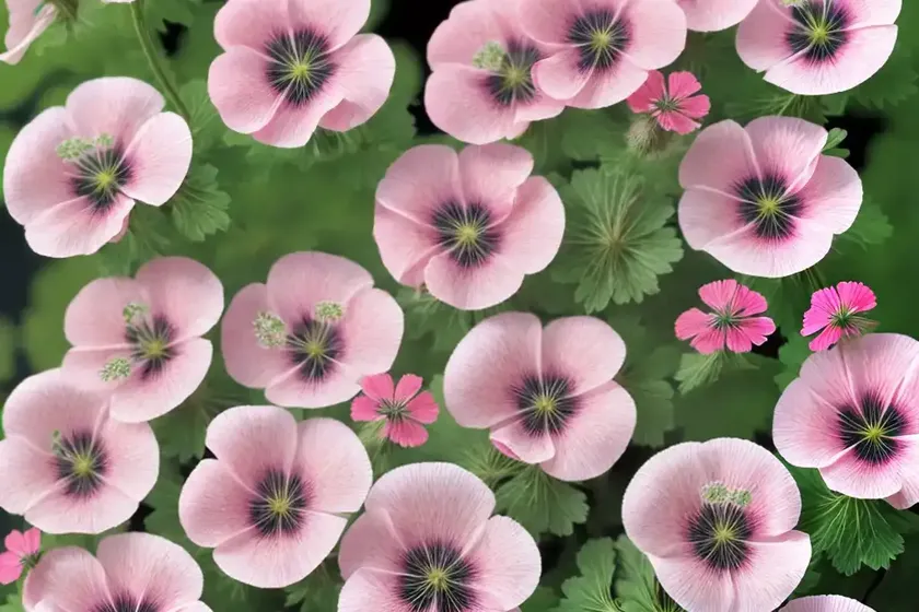Geranium x oxonianum ‘wargrave pink’ (cranesbill)