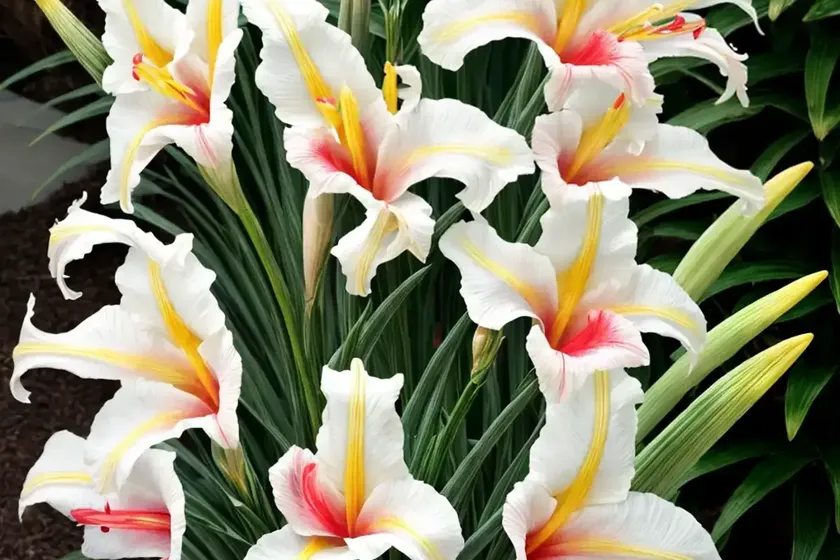 Gladiolus ‘lumiere’ (sword lily) — photo 3