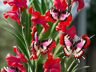 Gladiolus Papilio ‘Ruby’ (Butterfly Gladiolus)