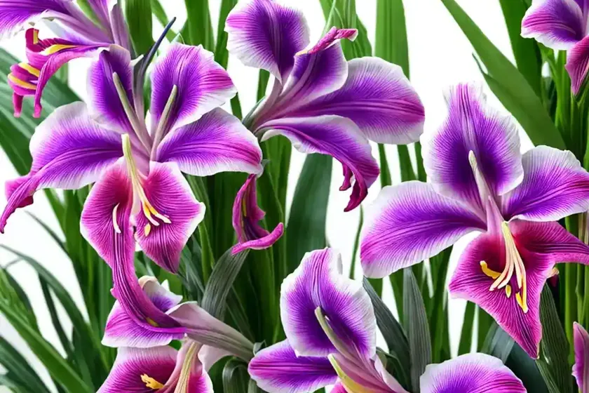 Gladiolus ‘purple flora’ (sword-lily) — photo 2
