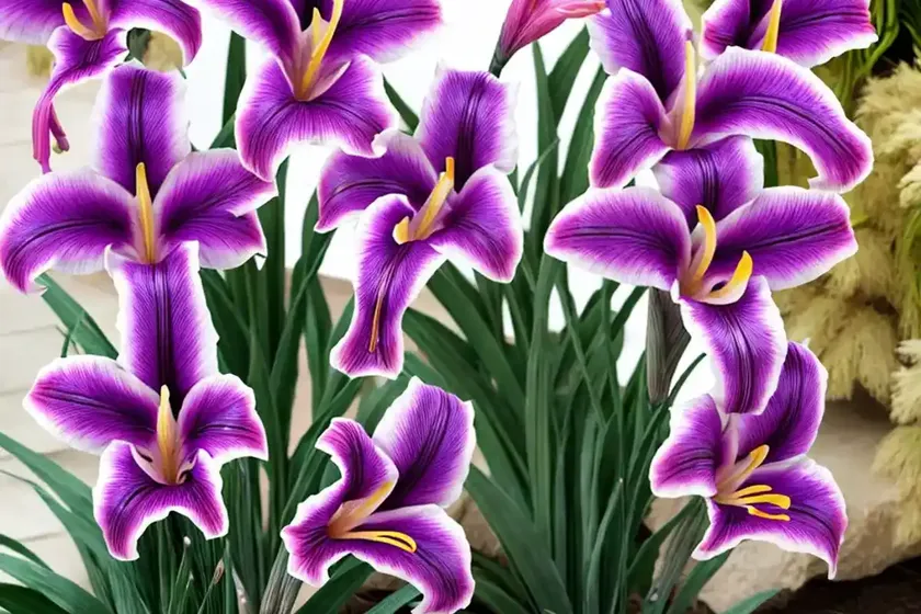 Gladiolus ‘purple flora’ (sword-lily) — photo 3