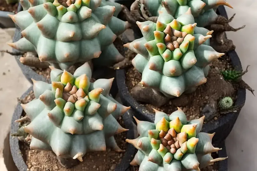 Goat’s horn cactus (astrophytum capricorne)