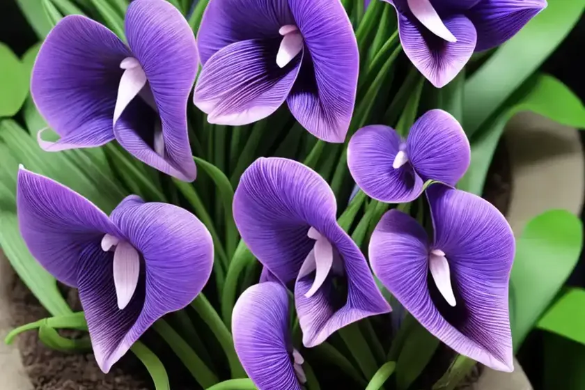 Graceful violet-blue masdevallia (masdevallia ionocharis) — photo 2