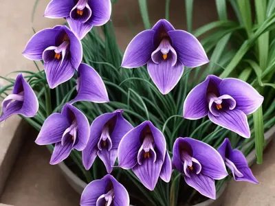 Graceful Violet-blue Masdevallia (Masdevallia Ionocharis)