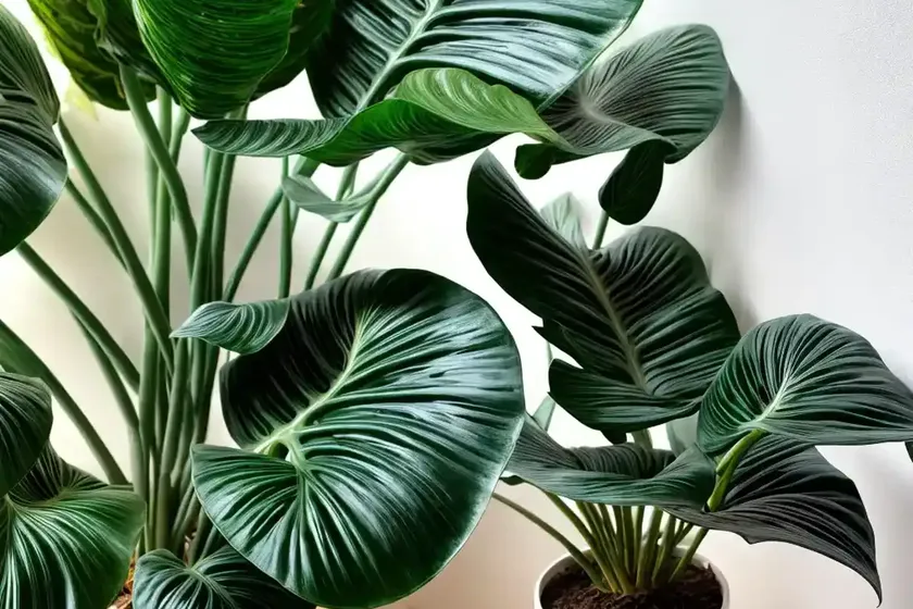 Green velvet alocasia (alocasia micholitziana) — photo 3
