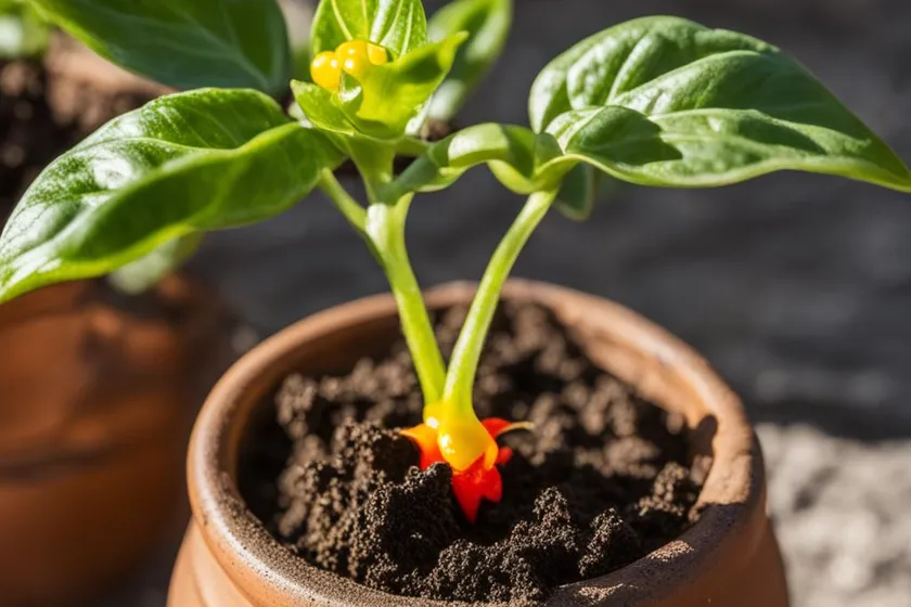 Growing scotch bonnet peppers