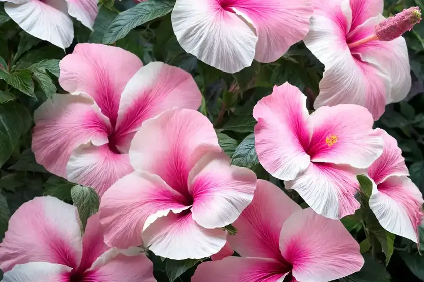 Hardy hibiscus (hibiscus moscheutos ‘luna pink swirl’) — photo 3