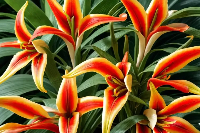 Hedychium ‘tahitian flame’ (variegated ginger lily) — photo 2