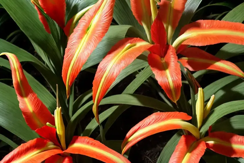 Hedychium ‘tahitian flame’ (variegated ginger lily) — photo 3