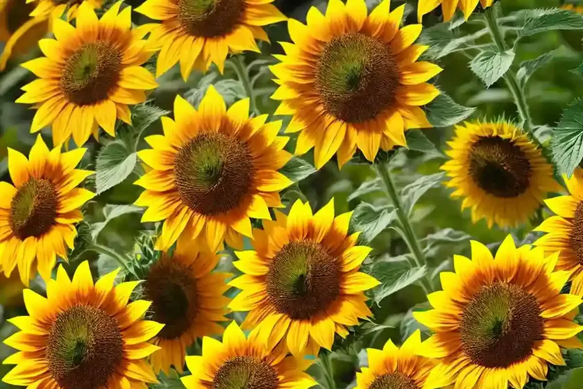 Helianthus annuus ‘giant sungold’ (common sunflower) — photo 2