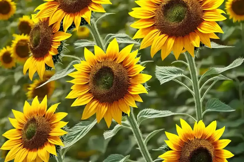 Helianthus annuus ‘giant sungold’ (common sunflower) — photo 3