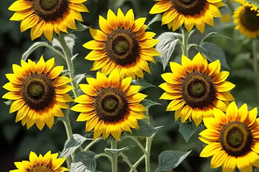 Helianthus annuus ‘mammoth grey stripe’ (common sunflower) — photo 3