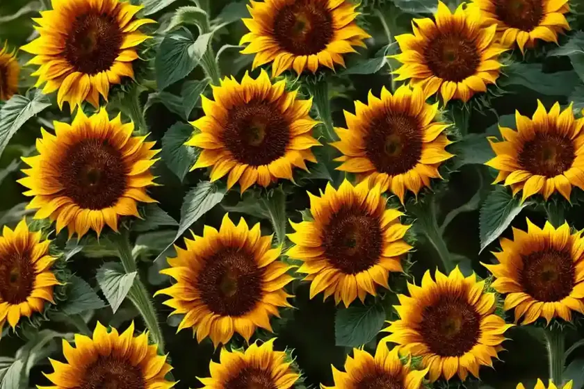 Helianthus annuus ‘ring of fire’ (common sunflower) — photo 2