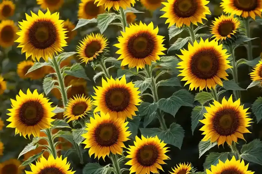 Helianthus annuus ‘ring of fire’ (common sunflower) — photo 3