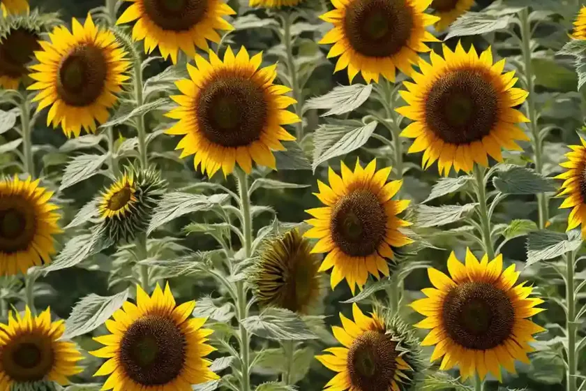 Helianthus annuus ‘strawberry blonde’ (common sunflower) — photo 3