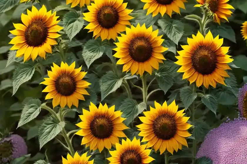 Helianthus annuus ‘teddy bear’ (common sunflower) — photo 2