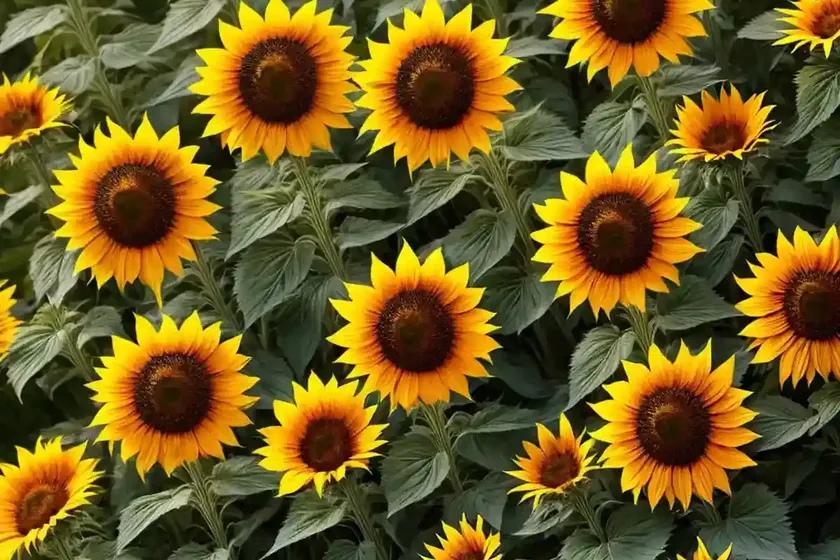 Helianthus annuus ‘teddy bear’ (common sunflower) — photo 3