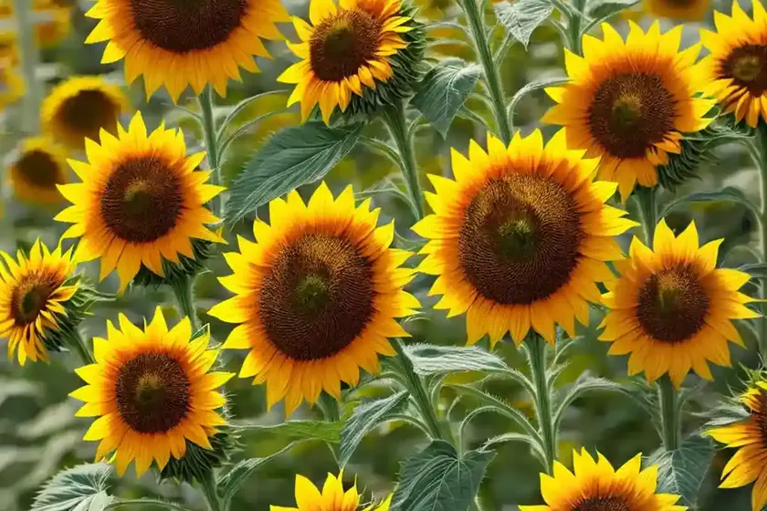 Helianthus annuus ‘valentine’ (common sunflower) — photo 2