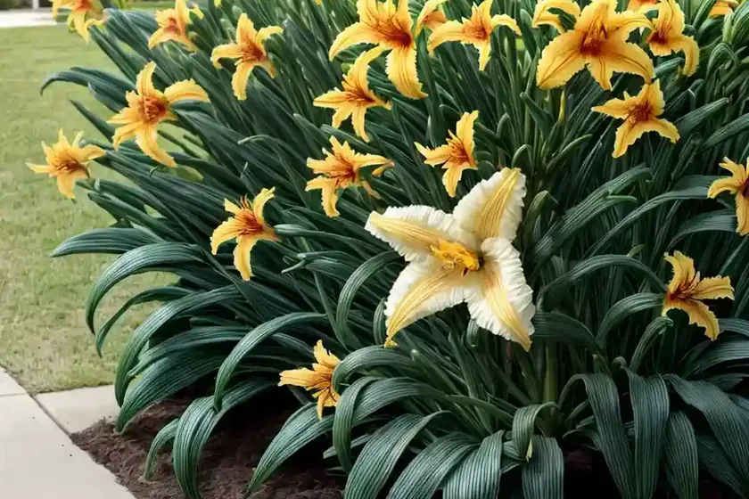 Hemerocallis ‘storm shelter’ (reblooming daylily) — photo 3