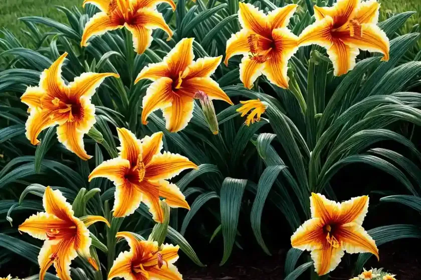 Hemerocallis ‘strutter’s ball’ (daylily)